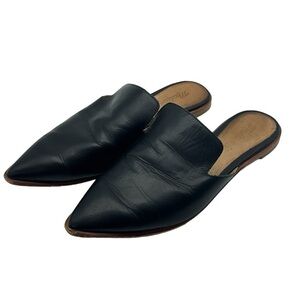 Madewell The Gemma Mule Leather Black 6.5